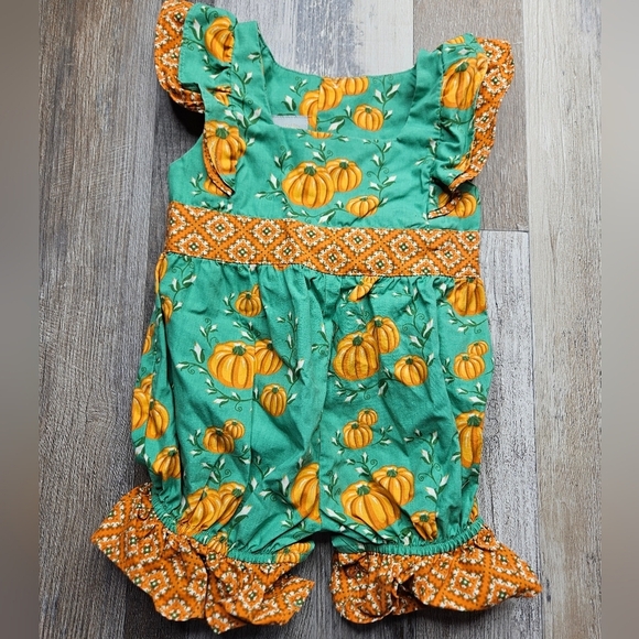 Eleanor Rose Catalina Bubble 6 Months Fall Pumpkins